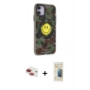 MARSİLYAN™- iPhone 11 Kılıf Nova Doku Koleksiyonu - Siyah 6D Mat Seramik Hayalet Nano Ekran Koruyucu + Pers Alüminyum Kamera Lens - KI