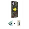 MARSİLYAN™- iPhone 11 Kılıf Nova Doku Koleksiyonu - Siyah 6D Mat Seramik Hayalet Nano Ekran Koruyucu + Raze Metal Kamera Lens - MI