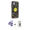 MARSİLYAN™- iPhone 11 Kılıf Nova Doku Koleksiyonu - Siyah 6D Mat Seramik Hayalet Nano Ekran Koruyucu + Raze Metal Kamera Lens - MR