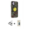 MARSİLYAN™- iPhone 11 Kılıf Nova Doku Koleksiyonu - Siyah 6D Mat Seramik Hayalet Nano Ekran Koruyucu + Raze Metal Kamera Lens - GS