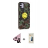 MARSİLYAN™- iPhone 11 Kılıf Nova Doku Koleksiyonu - Siyah 6D Mat Seramik Hayalet Nano Ekran Koruyucu + Raze Metal Kamera Lens - SH