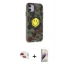 MARSİLYAN™- iPhone 11 Kılıf Nova Doku Koleksiyonu - Siyah Bilvis 3D Mat Cam Ekran Koruyucu + Pers Alüminyum Kamera Lens - KI