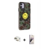 MARSİLYAN™- iPhone 11 Kılıf Nova Doku Koleksiyonu - Siyah Bilvis 3D Mat Cam Ekran Koruyucu + Pers Alüminyum Kamera Lens - GD