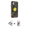 MARSİLYAN™- iPhone 11 Kılıf Nova Doku Koleksiyonu - Siyah Bilvis 3D Mat Cam Ekran Koruyucu + Raze Metal Kamera Lens - GS