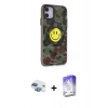 MARSİLYAN™- iPhone 11 Kılıf Nova Doku Koleksiyonu - Siyah Bilvis 5in1 3D Magic Cam Ekran Koruyucu + Pers Alüminyum Kamera Lens - GI