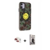 MARSİLYAN™- iPhone 11 Kılıf Nova Doku Koleksiyonu - Siyah Bilvis Hayalet Cam Ekran Koruyucu + Pers Alüminyum Kamera Lens - KI