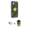MARSİLYAN™- iPhone 11 Kılıf Nova Doku Koleksiyonu - Siyah Buffer Cam Ekran Koruyucu + Pers Alüminyum Kamera Lens - KI