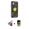 MARSİLYAN™- iPhone 11 Kılıf Nova Doku Koleksiyonu - Siyah Buffer Cam Ekran Koruyucu + Raze Metal Kamera Lens - SH