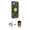 MARSİLYAN™- iPhone 11 Kılıf Nova Doku Koleksiyonu - Siyah Buffer Cam Ekran Koruyucu + Raze Metal Kamera Lens - GS
