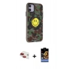 MARSİLYAN™- iPhone 11 Kılıf Nova Doku Koleksiyonu - Siyah Buffer Hayalet Cam Ekran Koruyucu + Pers Alüminyum Kamera Lens - KI
