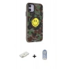 MARSİLYAN™- iPhone 11 Kılıf Nova Doku Koleksiyonu - Siyah Joko Magic 5D Cam + Renkli Kamera Lens Koruma Cam - TU