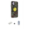 MARSİLYAN™- iPhone 11 Kılıf Nova Doku Koleksiyonu - Siyah Joko Magic 5D Cam + Renkli Kamera Lens Koruma Cam - PE