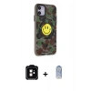 MARSİLYAN™- iPhone 11 Kılıf Nova Doku Koleksiyonu - Siyah Joko Magic 5D Cam + PVD Metal Kamera Lens - TU