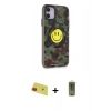 MARSİLYAN™- iPhone 11 Kılıf Nova Doku Koleksiyonu - Siyah Joko Magic 5D Hayalet Cam + Rainbow Kamera Lens Koruma Cam - KI