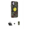 MARSİLYAN™- iPhone 11 Kılıf Nova Doku Koleksiyonu - Siyah Joko Magic 5D Hayalet Cam + Kamera Lens Koruma Cam - SF