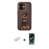 MARSİLYAN™- iPhone 11 Kılıf Nova Form Koleksiyonu - Şeffaf 360 Full Body Arka Koruyucu + Renkli Kamera Lens Koruma Cam - SI