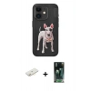 MARSİLYAN™- iPhone 11 Kılıf Nova Form Koleksiyonu - Şeffaf 360 Full Body Arka Koruyucu + Renkli Kamera Lens Koruma Cam - SI