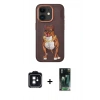 MARSİLYAN™- iPhone 11 Kılıf Nova Form Koleksiyonu - Şeffaf 360 Full Body Arka Koruyucu + PVD Metal Kamera Lens - SH