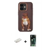 MARSİLYAN™- iPhone 11 Kılıf Nova Form Koleksiyonu - Şeffaf 360 Full Body Arka Koruyucu + Renkli Kamera Lens Koruma Cam - YL