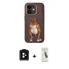MARSİLYAN™- iPhone 11 Kılıf Nova Form Koleksiyonu - Şeffaf Pasifik Cam Ekran Koruyucu + PVD Metal Kamera Lens - TU