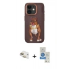 MARSİLYAN™- iPhone 11 Kılıf Nova Form Koleksiyonu - Şeffaf Royal Nano Ekran Koruyucu + Gold Pers Alüminyum Kamera Lens