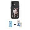 MARSİLYAN™- iPhone 11 Kılıf Nova Form Koleksiyonu - Şeffaf Royal Nano Ekran Koruyucu + Neon Fosforlu Kamera Lens - YL