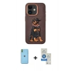 MARSİLYAN™- iPhone 11 Kılıf Nova Form Koleksiyonu - Şeffaf Royal Nano Ekran Koruyucu + Neon Fosforlu Kamera Lens - YL