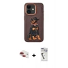 MARSİLYAN™- iPhone 11 Kılıf Nova Form Koleksiyonu - Şeffaf Uv Polymer Nano Ekran Koruyucu + Kırmızı Pers Alüminyum Kamera Lens