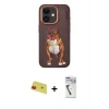 MARSİLYAN™- iPhone 11 Kılıf Nova Form Koleksiyonu - Şeffaf Uv Polymer Nano Ekran Koruyucu + Kırmızı Rainbow Kamera Lens Koruma Cam
