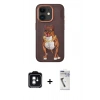 MARSİLYAN™- iPhone 11 Kılıf Nova Form Koleksiyonu - Şeffaf Uv Polymer Nano Ekran Koruyucu + Yeşil PVD Metal Kamera Lens