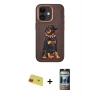 MARSİLYAN™- iPhone 11 Kılıf Nova Form Koleksiyonu - Siyah 34D Hayalet Izgaralı Cam + Rainbow Kamera Lens Koruma Cam - KI