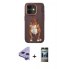 MARSİLYAN™- iPhone 11 Kılıf Nova Form Koleksiyonu - Siyah 34D Hayalet Izgaralı Cam + Raze Metal Kamera Lens - MR
