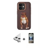 MARSİLYAN™- iPhone 11 Kılıf Nova Form Koleksiyonu - Siyah 34D Hayalet Izgaralı Cam + Raze Metal Kamera Lens - GS