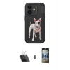 MARSİLYAN™- iPhone 11 Kılıf Nova Form Koleksiyonu - Siyah 34D Hayalet Izgaralı Cam + Kamera Lens Koruma Cam - SF
