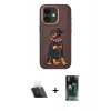 MARSİLYAN™- iPhone 11 Kılıf Nova Form Koleksiyonu - Siyah 360 Mat Full Body Arka Koruyucu + Kamera Lens Koruma Cam - SF