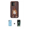 MARSİLYAN™- iPhone 11 Kılıf Nova Form Koleksiyonu - Siyah 360 Mat Full Body Arka Koruyucu + Neon Fosforlu Kamera Lens - TU