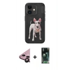 MARSİLYAN™- iPhone 11 Kılıf Nova Form Koleksiyonu - Siyah 360 Mat Full Body Arka Koruyucu + Raze Metal Kamera Lens - SH