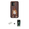 MARSİLYAN™- iPhone 11 Kılıf Nova Form Koleksiyonu - Siyah 360 Mat Full Body Arka Koruyucu + Renkli Kamera Lens Koruma Cam - SI