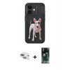 MARSİLYAN™- iPhone 11 Kılıf Nova Form Koleksiyonu - Siyah 360 Mat Full Body Arka Koruyucu + Pers Alüminyum Kamera Lens - YL