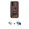 MARSİLYAN™- iPhone 11 Kılıf Nova Form Koleksiyonu - Siyah 3D Antistatik Cam Ekran Koruyucu + Pers Alüminyum Kamera Lens - LT