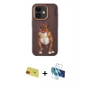 MARSİLYAN™- iPhone 11 Kılıf Nova Form Koleksiyonu - Siyah 3D Antistatik Cam Ekran Koruyucu + Rainbow Kamera Lens Koruma Cam - KI