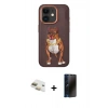 MARSİLYAN™- iPhone 11 Kılıf Nova Form Koleksiyonu - Siyah 3D Antistatik Hayalet Cam Ekran Koruyucu + Pers Alüminyum Kamera Lens - GD