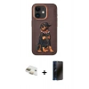 MARSİLYAN™- iPhone 11 Kılıf Nova Form Koleksiyonu - Siyah 3D Antistatik Hayalet Cam Ekran Koruyucu + Pers Alüminyum Kamera Lens - GD