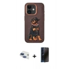 MARSİLYAN™- iPhone 11 Kılıf Nova Form Koleksiyonu - Siyah 3D Antistatik Hayalet Cam Ekran Koruyucu + Pers Alüminyum Kamera Lens - LT