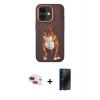 MARSİLYAN™- iPhone 11 Kılıf Nova Form Koleksiyonu - Siyah 3D Antistatik Hayalet Cam Ekran Koruyucu + Pers Alüminyum Kamera Lens - KI