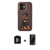 MARSİLYAN™- iPhone 11 Kılıf Nova Form Koleksiyonu - Siyah 3D Antistatik Hayalet Cam Ekran Koruyucu + PVD Metal Kamera Lens - TU