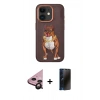 MARSİLYAN™- iPhone 11 Kılıf Nova Form Koleksiyonu - Siyah 3D Antistatik Hayalet Cam Ekran Koruyucu + Raze Metal Kamera Lens - SH