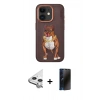 MARSİLYAN™- iPhone 11 Kılıf Nova Form Koleksiyonu - Siyah 3D Antistatik Hayalet Cam Ekran Koruyucu + Raze Metal Kamera Lens - GS