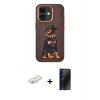 MARSİLYAN™- iPhone 11 Kılıf Nova Form Koleksiyonu - Siyah 3D Antistatik Hayalet Cam Ekran Koruyucu + Renkli Kamera Lens Koruma Cam - YL