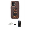 MARSİLYAN™- iPhone 11 Kılıf Nova Form Koleksiyonu - Siyah 3D Antistatik Hayalet Cam Ekran Koruyucu + Renkli Kamera Lens Koruma Cam - SI